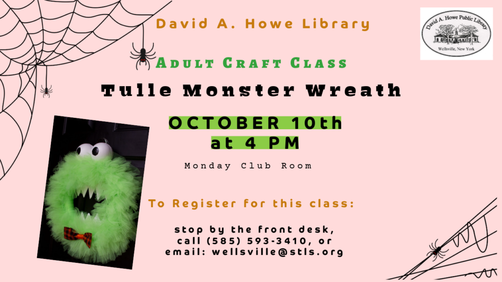 Adult Craft Class: Tulle Monster Wreath