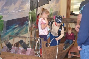 Sailing the pirate ship at the 2014 Pirate Party