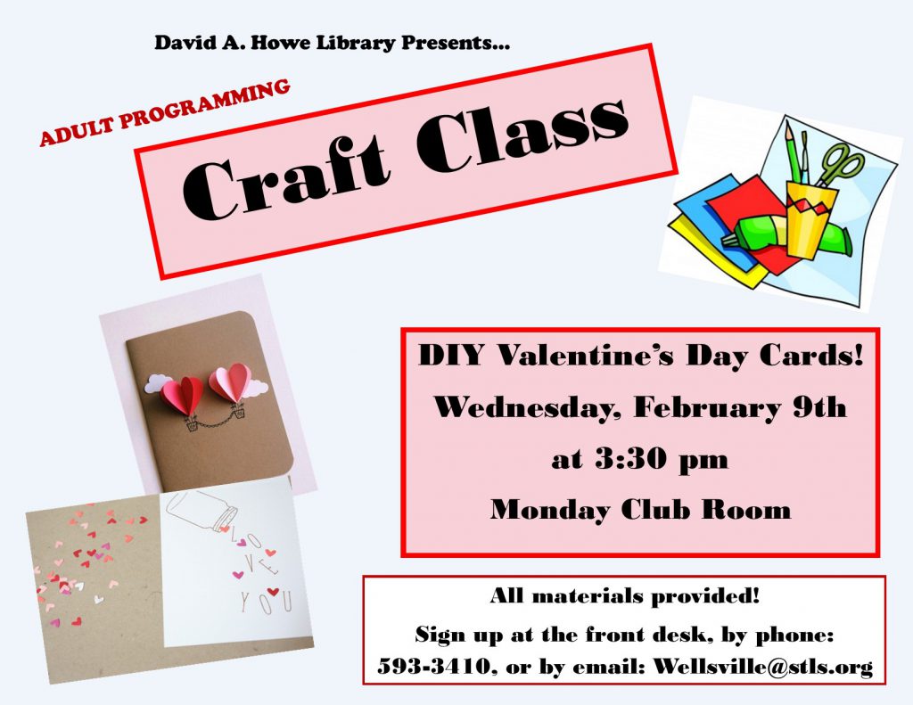 Adult Craft Class: DIY Valentine's Day Cards