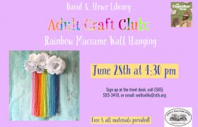 Adult Craft Club: Rainbow Macrame Wall Art