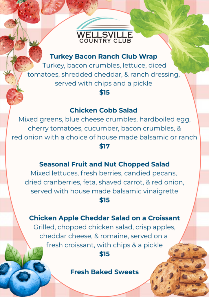 Wellsville Country Club menu